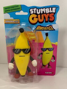 Stumble Guys Monster Flex Banana Guy Super Stretchy Figure Toy 5” New